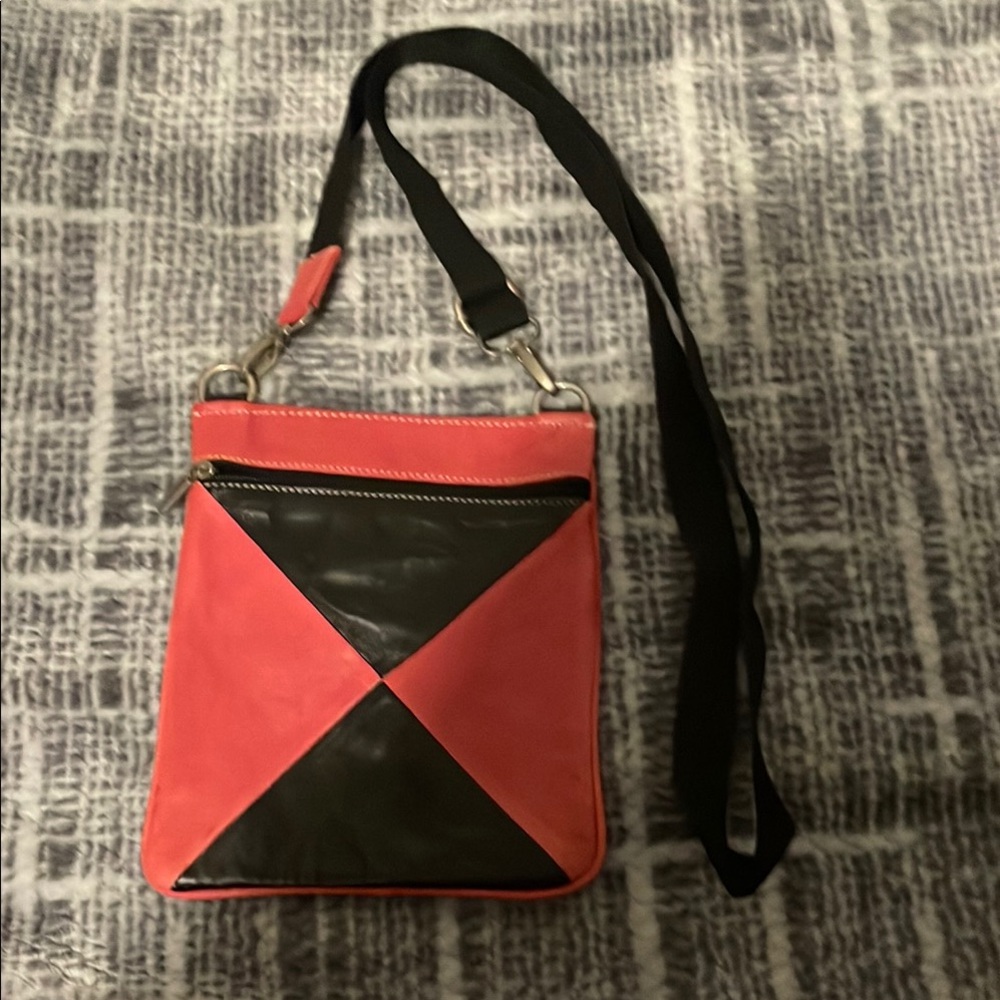 Red and Black Crossbody Bag